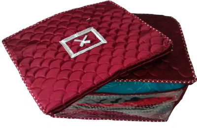 

Indi Bargain PlainCombo of 2 Heavy Multi Saree Cover(Red)