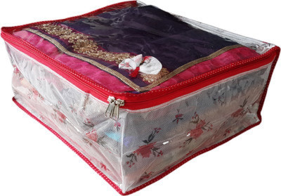 

Kuber Industries Designer Printed Plastic Saree Cover MKU250(Pink)
