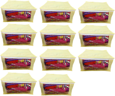 

Addyz Plain Set of 11 Pieces Large Saree Salwar Shirt Bedsheet Storage Bag Organizer(Ivory)