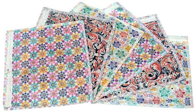 KUBER INDUSTRIES Designer Saree cover 6 Pcs Combo in Printed white color MKU5054 White KUBER INDUSTRIES Garment Covers