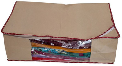 KUBER INDUSTRIES Regular Full Length Saree Cover Upto 20 Pcs KU12 Beige KUBER INDUSTRIES Garment Covers