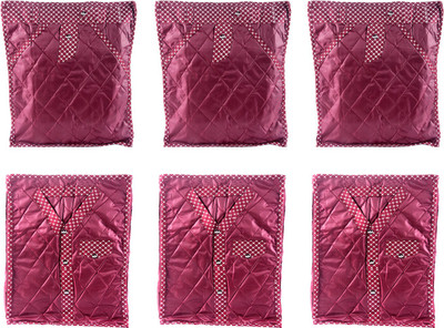 

Annapurna Sales Designer 5 Inch Height Side Transparent Large Shirt/Tshirt or Pant/Jeans/Trouser Cover - Set of 6 Pcs. Maroon00435(Maroon)