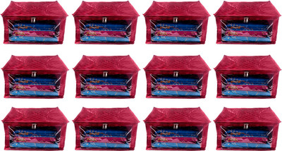

Annapurna Sales Designer 9 Inch Height Side Transparent Big Saree Covers - Set of 12 Pcs. Maroon00217(Maroon)