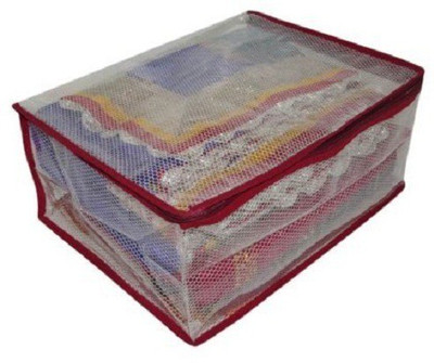 Kuber Industries Designer Saree Cover Transparent Net With Capacity of 10-12 Sarees sc029(White) available at flipkart for Rs.249