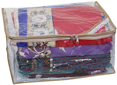 KUBER INDUSTRIES Saree Covers Full Transparent AA6 Multicolor KUBER INDUSTRIES Garment Covers