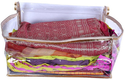 

Hanman Saree Cover Transparent Multi-Upto 10 Pcs G HMSM81(golden)