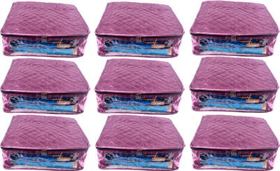 

Annapurna Sales Designer 5 Inch Height Side Transparent Large Saree Cover - Set of 9 Pcs. Purple00241(Purple)