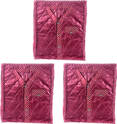 

Annapurna Sales Designer 5 Inch Height Side Transparent Large Shirt/TShirt Cover - Set of 3 Pcs. Maroon00419(Maroon)