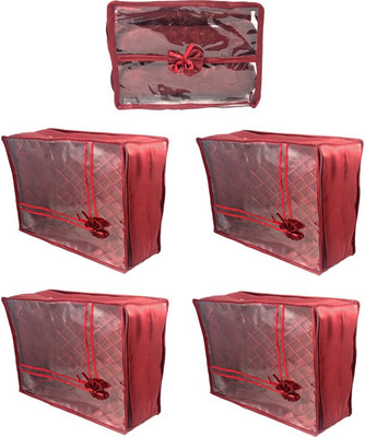 

Annapurna Sales Designer Large Saree Covers and Churi/Bangles Case - Set of 5 Pcs. Maroon0078(Maroon)