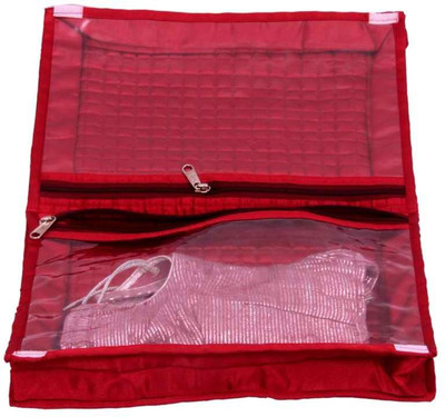 KUBER INDUSTRIES Designer Quilted Satin Lingerie Cover MKUSC135 Maroon KUBER INDUSTRIES Garment Covers
