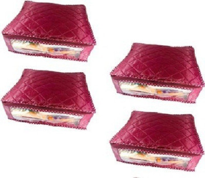 KUBER INDUSTRIES Designer Saree Cover Rexine 4 Pcs Set (Maroon) sc038(Maroon)