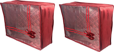 

Annapurna Sales Designer 5 Inch Height Front Transparent Large Saree Cover - Set of 2 Pcs. Maroon00235(Maroon)