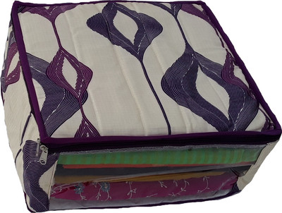

Indi Bargain Purple Saree Cover Three Layered Wedding(Purple, Multicolor)