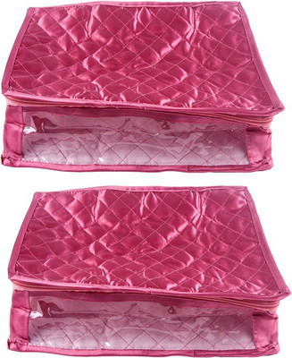 

Annapurna Sales Designer 4 Inch Height Side Transparent Peticot Cover - Set of 2 Pcs. Pink00328(Pink)