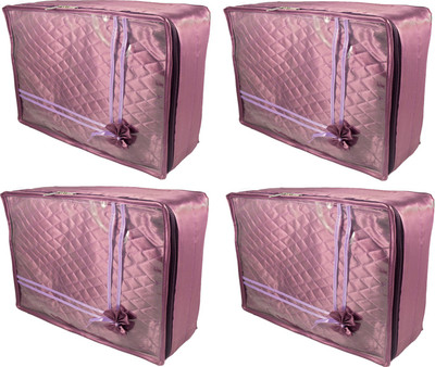 

Annapurna Sales Designer 5 Inch Height Front Transparent Large Saree Cover - Set of 4 Pcs. Purple00346(Purple)