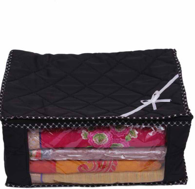 Kuber Industries Designer Saree Cover With Capacity of 15 Sarees MKU73041(Black) available at flipkart for Rs.249