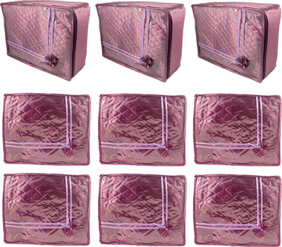 

Annapurna Sales Designer Large and Small Saree Covers - Set of 9 Pcs. Purple00140(Purple)