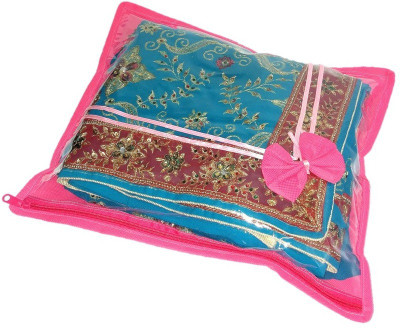 

Addyz Transparent top Single Saree Cover Pack of 12(Pink)