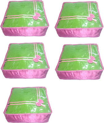 

Addyz Plain 5saree Storage Cover Blouse Salwar Suit Shirt Jeans Case(Pink)