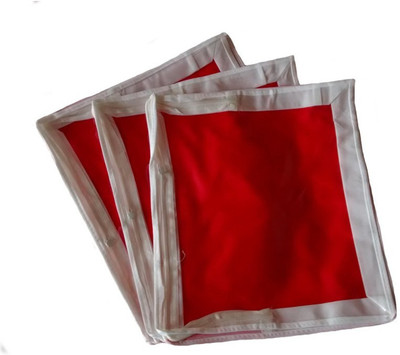 KUBER INDUSTRIES Saree Covers 3 Pcs Combo In Non Wooven MKU157 Red KUBER INDUSTRIES Garment Covers