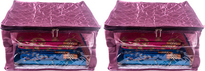 

Annapurna Sales Designer 9 Inch Height Side Transparent Big Saree Covers - Set of 2 Pcs. Purple00218(Purple)