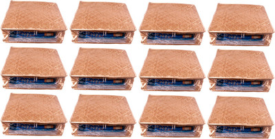 

Annapurna Sales Designer 5 Inch Height Side Transparent Large Saree Cover - Set of 12 Pcs. Golden00281(Golden)