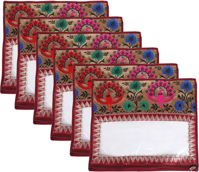 

SuiDhaga Saree Packing Cover Navrang For Single Saree (6 pcs) SDSP019(Maroon)