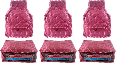 

Annapurna Sales Designer 5 Inch Height Side Transparent Large Saree and Blouse Cover - Set of 6 Pcs. Maroon00428(Maroon)