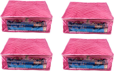 

Annapurna Sales Designer 5 Inch Height Side Transparent Large Saree Cover - Set of 4 Pcs. Pink00334(Pink)