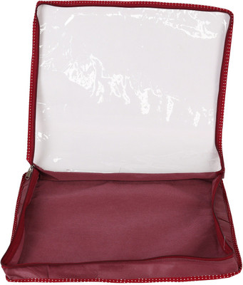 

SuiDhaga Saree Cover NonWoven 2 Inches Organiser (Upto 1-2 Sarees) SDS2C014(Maroon)