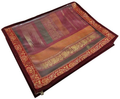 

Ruhi's Creations 1 Transparent Single Heavy Brocade Saree Cover RH000101014(Maroon)