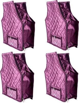 

Annapurna Sales Designer 4 Inch Height Side Transparent large Blouse Cover - Set of 4 Pcs. Purple00245(Purple)