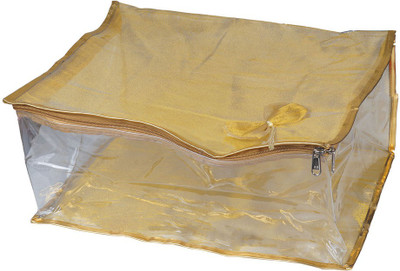 

Pretty Krafts Designer Extra Large Golden Tissue Saree Cover Golden P1183(Golden)