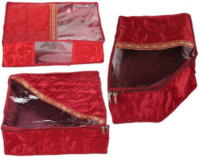 

SuiDhaga Combo of Satin Covers (Saree, Blouse, Petticoat) [3 pcs] SD002C(Maroon)