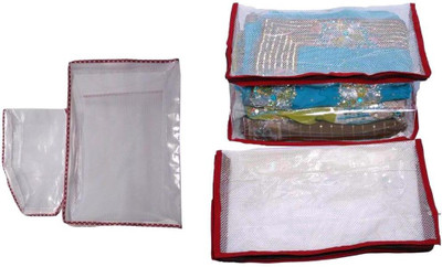 

Fashion Bizz Premium Net 3 Saree Cover and 1 Blowse Cover Combo 4(Others)