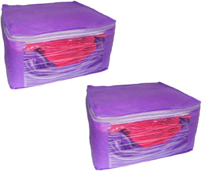 

Addyz Front Transparent Single Saree Cover Pack of 2(Purple)