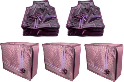 

Annapurna Sales Designer 5 Inch Height Front Transparent Large Saree and Blouse Cover - Set of 5 Pcs. Purple00377(Purple)