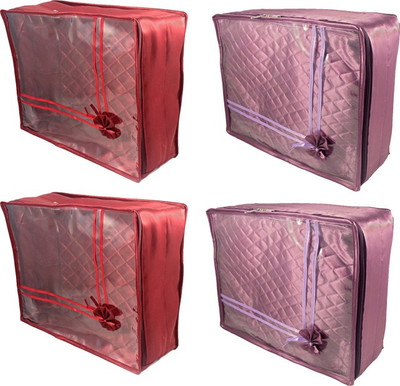 

Annapurna Sales Designer Large Saree Covers - Set of 4 Pcs. MP0081(Maroon, Purple)