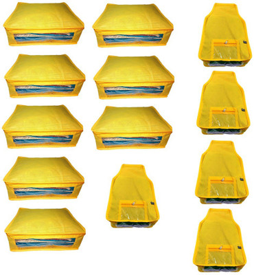 

Addyz Plain Combo of ladies Large Non - woven 8Saree and 5Blouse Cover. Upto 5 - 6SC and 9-10BC each(Yellow)