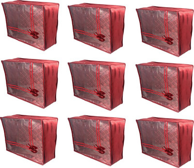 

Annapurna Sales Designer Large Saree Covers - Set of 9 Pcs. Maroon0086(Maroon)