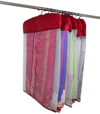 

Atorakushon Designer Satin Hanging Saree Cover 6PC HSC6(Maroon)