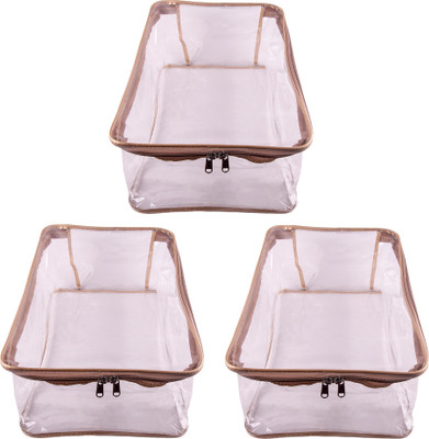

Annapurna Sales Designer 7 Inch Height Full Transparent Big Shirt/T-shirt & Pant/Jeans/Trousers Cover - Set of 3 Pcs. Golden00493(Golden)