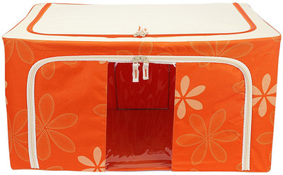 

BlushBees Foldable Clothes Storage Bag for Blankets, Quilts, Woolens, Sarees etc - 80 Litre Capacity(Orange)