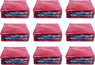 

Annapurna Sales Designer 5 Inch Height Side Transparent Large Saree Cover - Set of 9 Pcs. Maroon00308(Maroon)
