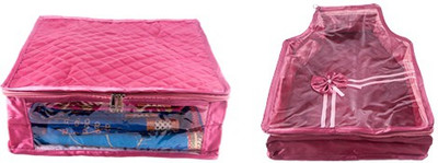 

Annapurna Sales Designer 5 Inch Height Large Saree and Blouse Cover - Set of 2 Pcs. Pink00338(Pink)