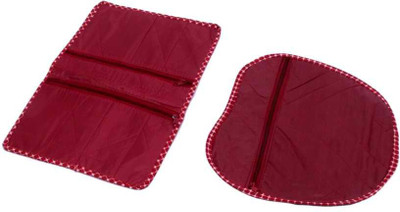 KUBER INDUSTRIES Designer Quilted Parachute Lingerie Cover 2 Pcs Set MKUSC161 Maroon KUBER INDUSTRIES Garment Covers