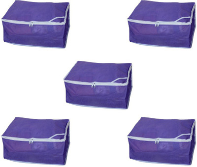 

Ombags & More Non Wovan Regular Saree Cover Combo Of 5 myd01(Purple)