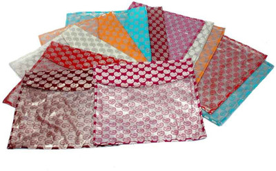 KUBER INDUSTRIES Designer Saree Cover 12 Pcs Combo In Brocade MKU5040 Multicolor KUBER INDUSTRIES Garment Covers