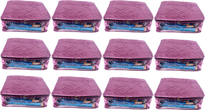 

Annapurna Sales Designer 5 Inch Height Side Transparent Large Saree Cover - Set of 12 Pcs. Purple00242(Purple)