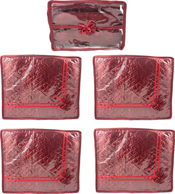 

Annapurna Sales Designer Small Saree Covers and Churi/Bangles Case - Set of 5 Pcs. Maroon00124(Maroon)